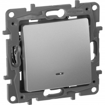 Выключатель/переключатель LEGRAND Etika Plus с подсветкой 10 A 250 В алюминий Выключатель/переключатель LEGRAND Etika Plus с подсветкой 10 A 250 В алюминий