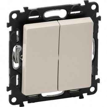 Выключатель LEGRAND Valena LIFE двухклавишный 10А 250В с лицевой панелью безвинтовые зажимы слоновая кость Выключатель LEGRAND Valena LIFE двухклавишный 10А 250В с лицевой панелью безвинтовые зажимы слоновая кость
