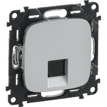 Розетка LEGRAND Valena ALLURE информационная одиночная RJ45 кат.5е UTP с лицевой панелью алюминий Розетка LEGRAND Valena ALLURE информационная одиночная RJ45 кат.5е UTP с лицевой панелью алюминий