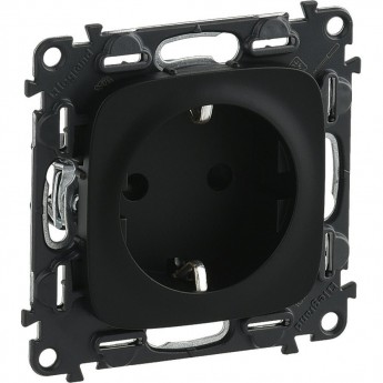 Силовая розетка LEGRAND Valena ALLURE 2К+З 16А 250В с защитными шторками безвинтовые зажимы с лицевой панелью антрацит Силовая розетка LEGRAND Valena ALLURE 2К+З 16А 250В с защитными шторками безвинтовые зажимы с лицевой панелью антрацит